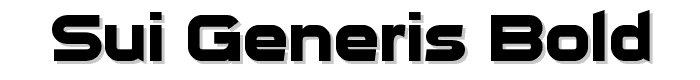 Sui Generis Bold font